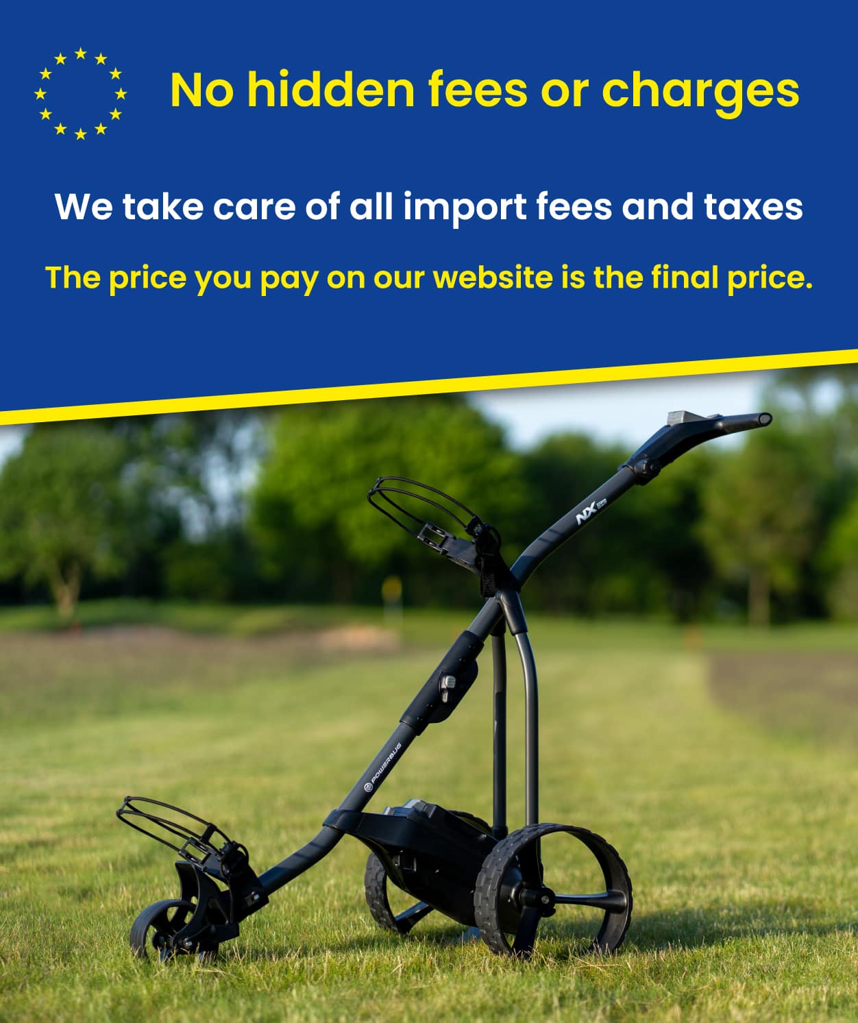 PowerBug EU electric golf trolley