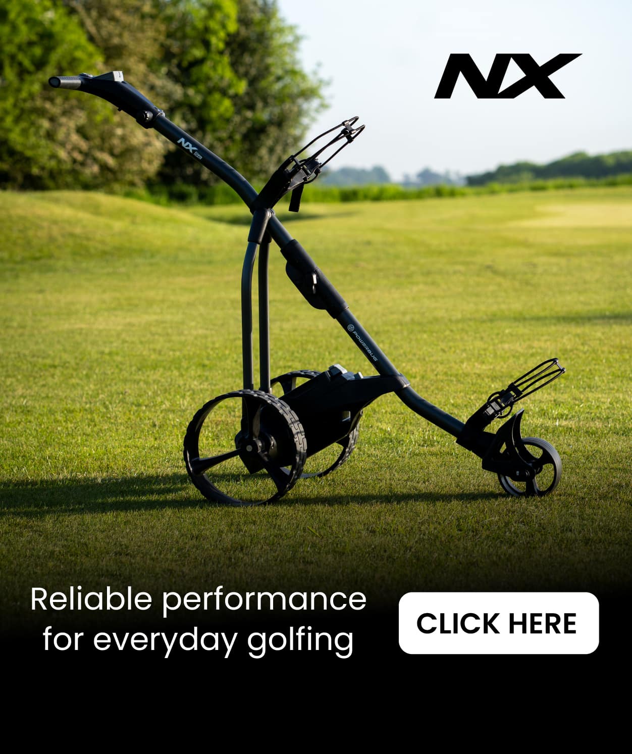 PowerBug NX electric golf trolley 36 hole